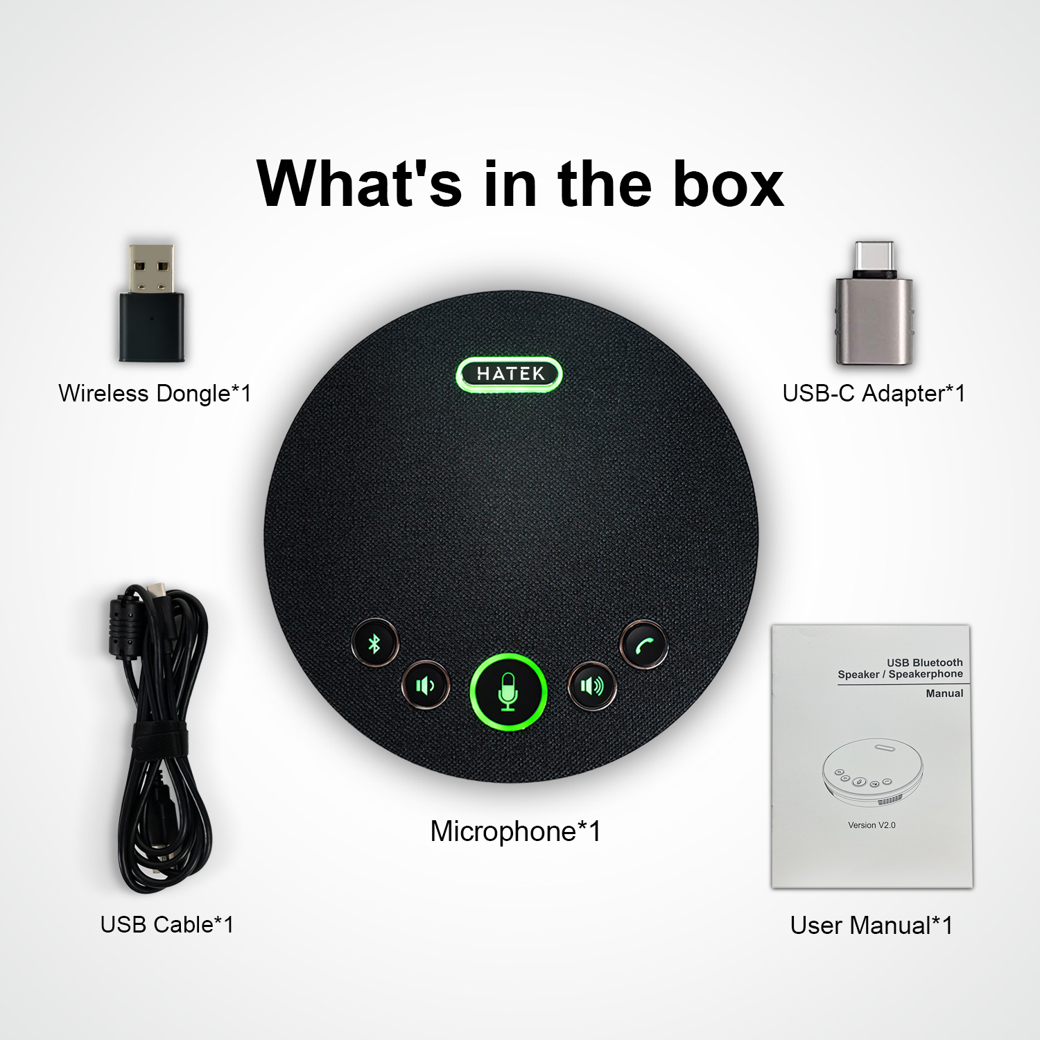 Loa & Micro Bluetooth Hội nghị Hatek BM33