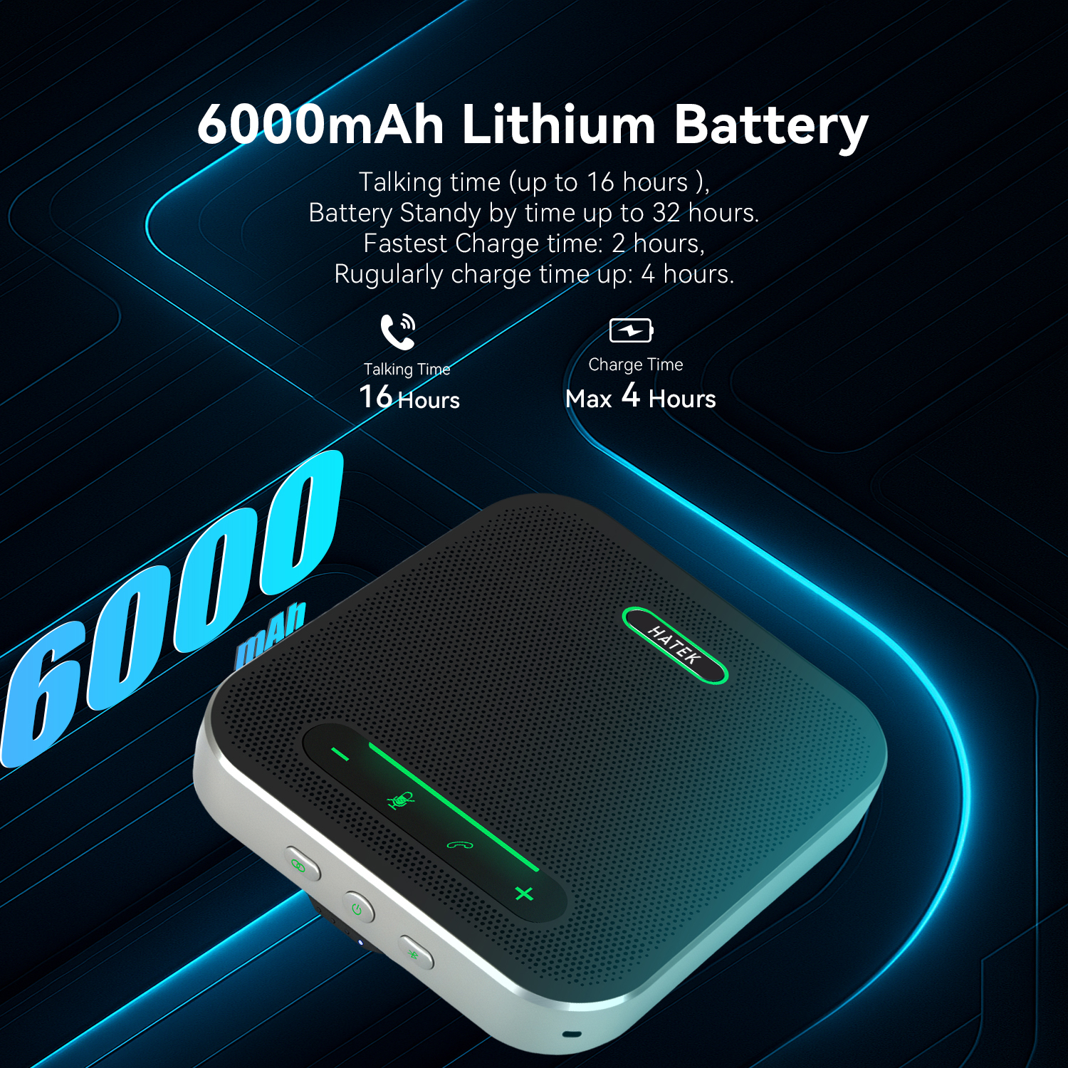 Loa & Micro Bluetooth Hội nghị mở rộng không dây Hatek BM32W