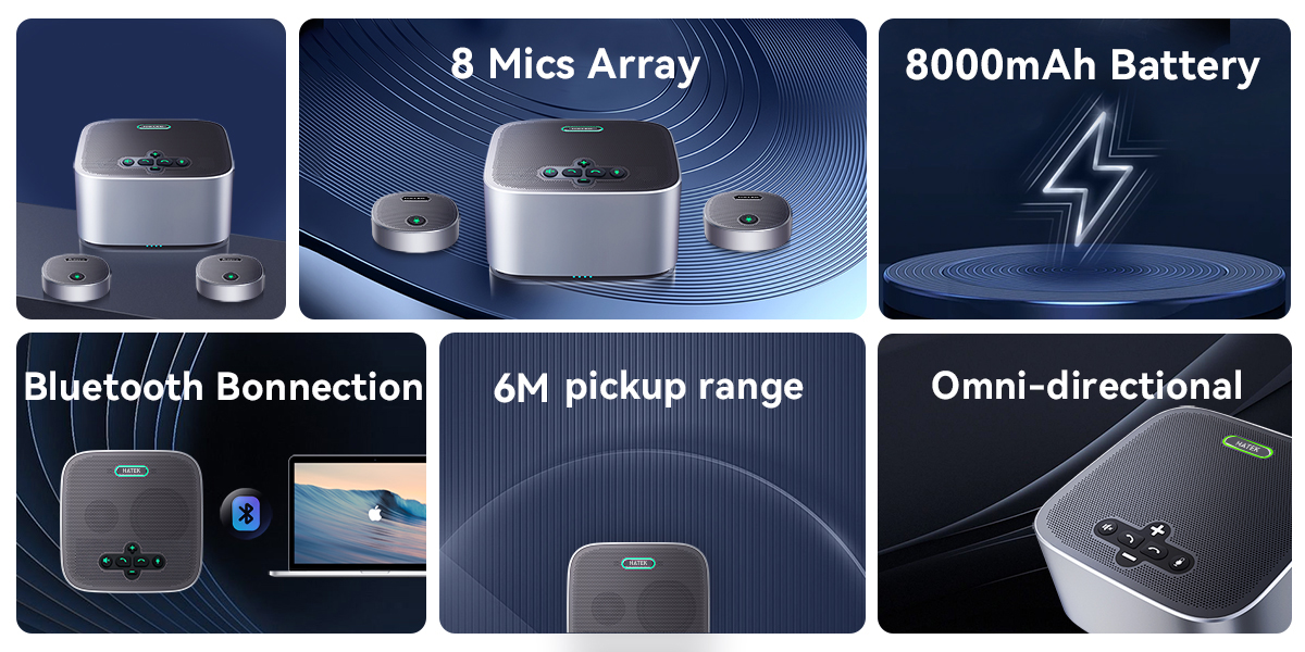 Loa & Micro Bluetooth Hội nghị Hatek BM38-EX