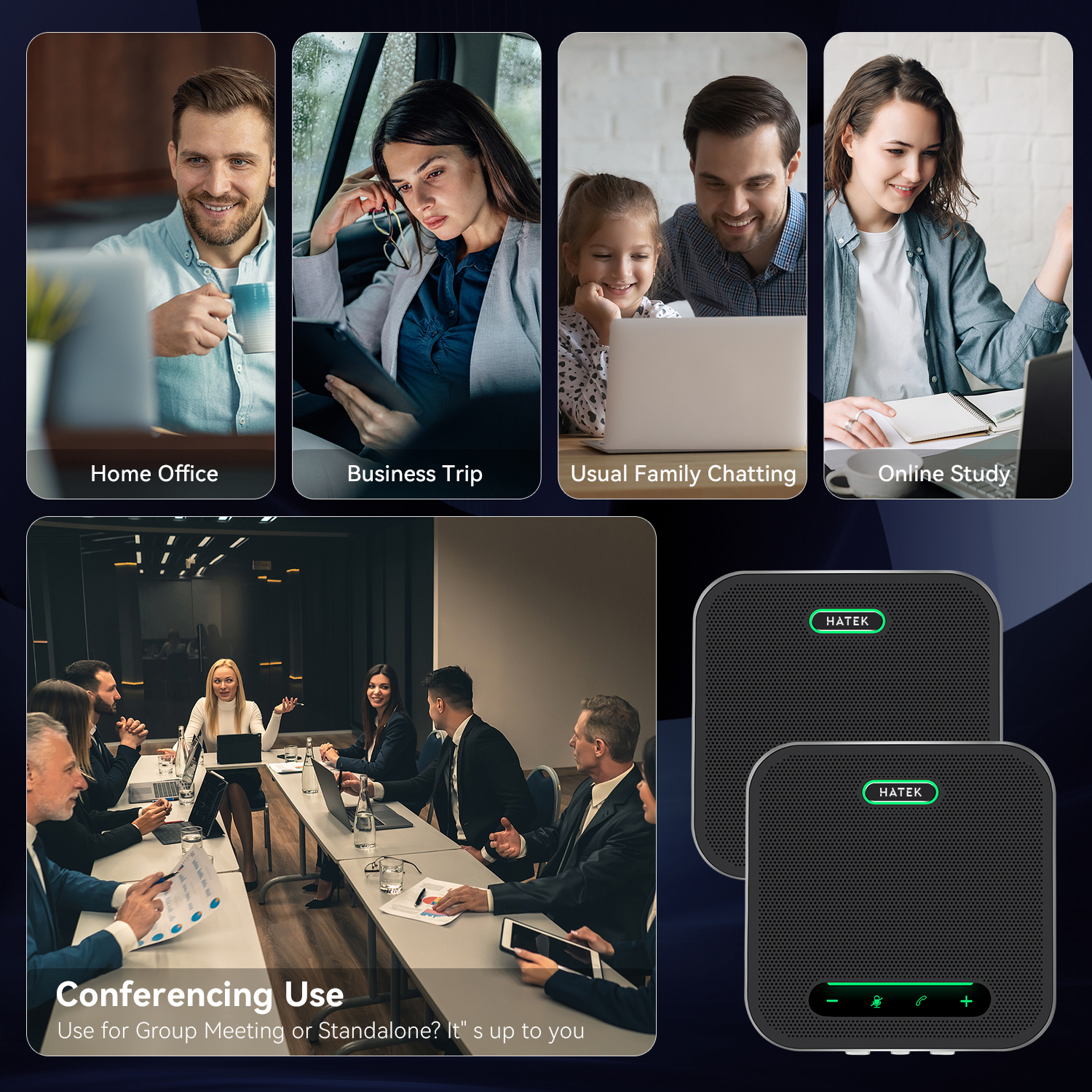 Loa & Micro Bluetooth Hội nghị mở rộng không dây Hatek BM32W