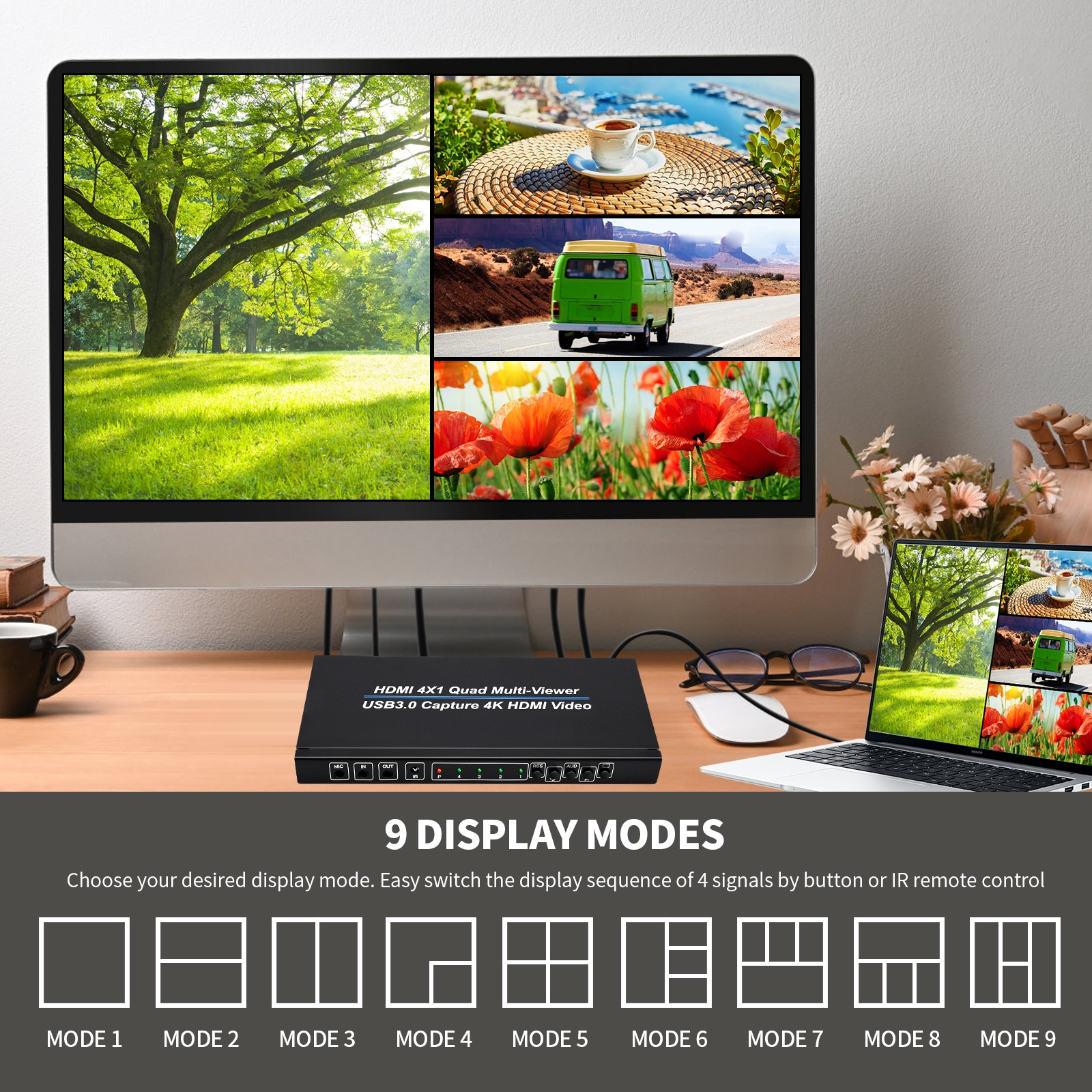 Bàn trộn tín hiệu camera HATEK MVS402