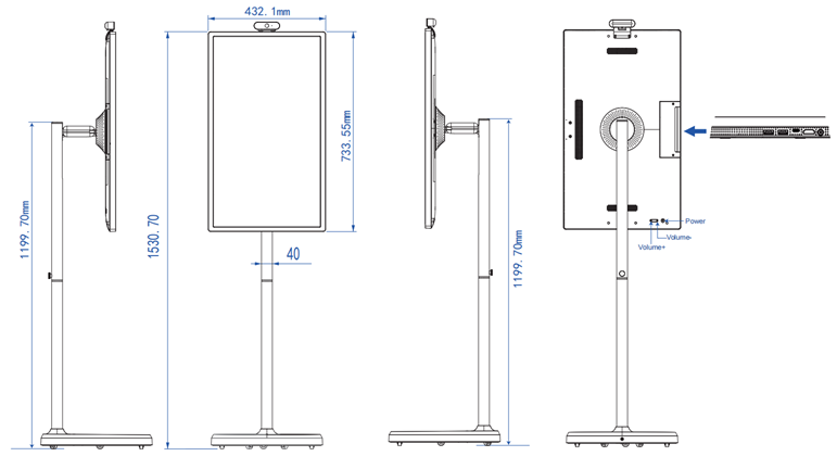 Màn hình quảng cáo di động HATEK HT3225S